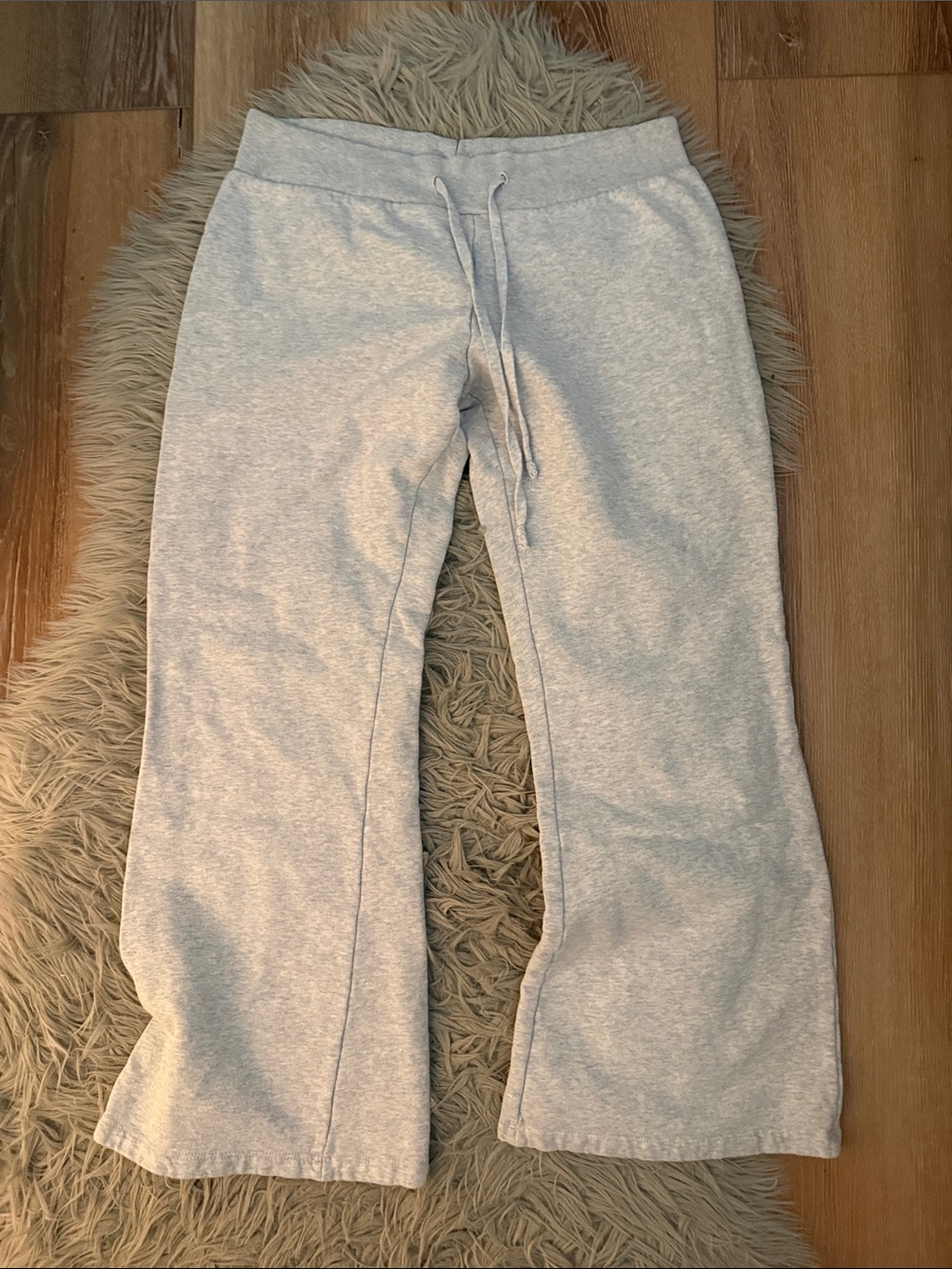 Light Gray Women’s Sweatpants with Drawstring